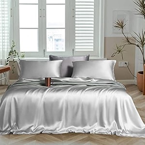 linenwalas 100 cotton bedsheet for double bed size with 2 pillow covers 400tc soft smooth breathable and durable flat sheets hotel luxury bed sheet for living room 100x90 inch white