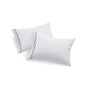 LINENWALAS Pillow Covers Set Of 2 Cotton-400TC Thread Count Softest Long Staple Solid 100% Cotton Silky Soft-King Size Pillow Cases (20"X36")-White, 91.44 X 50.8 Cm