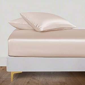 linenwalas fitted bedsheet queen size with elastic 400tc thread count softest long staple 100 cotton silky soft - queen 60x78 - white