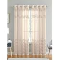 LINENWALAS Cotton Betel Leaf Printed Curtain, Set of 2 Sheer 5 Feet Window Curtain for Living Room, Bedroom, Cotton Linen Curtain with Eyelet Rings (4.5 x 5 ft, Betel Leaf)