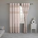 LINENWALAS Cotton Betel Leaf Printed Curtain, Set of 2 Sheer 8 Feet Door Curtain for Living Room, Bedroom, Cotton Linen Curtain with Rod Pocket with Back Loop (4.5 x 8 ft, Betel Leaf)