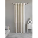 LINENWALAS Natural Cotton Linen Sheer Curtain for Bedroom, Living Room, Kitchen, 7.5 Feet Door Curtain, Pack of 1 Pcs Boho Curtain with Eyelet Rings, Light Filtering (Pack of 1 Pcs,Natural)