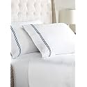 LINENWALAS Pillow Covers Set Of 2 Cotton-400TC Thread Count Softest Long Staple Solid 100% Cotton Silky Soft-Standard Size Pillow Cases (17"X27")-Navy Blue, 68.58 X 43.18 Cm