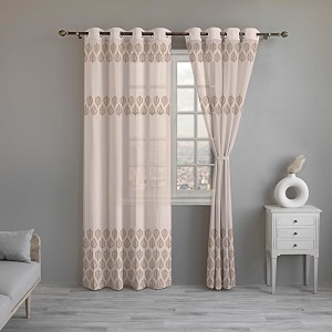 linenwalas cotton betel leaf printed curtain set of 2 sheer 5 feet window curtain for living room bedroom cotton linen curtain with eyelet rings 45 x 5 ft betel leaf