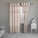 LINENWALAS Cotton Betel Leaf Printed Curtain, Set of 2 Sheer 5 Feet Window Curtain for Living Room, Bedroom, Cotton Linen Curtain with Eyelet Rings (4.5 x 5 ft, Betel Leaf)