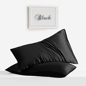 linenwalas organic vegan bamboo silk pillow cover set with envelope closure natural soft silk pillow cases best for hair and skin bahamas blue set of 2 20x30