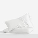 LINENWALAS Cotton Solid 400Tc Softest Long Staple Silky Soft Pillow Covers- White, Standard (17X27) Pillow Cover, Set of 2,(72 x 41 cm)