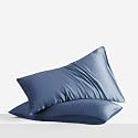 LINENWALAS Cotton Solid 400Tc Softest Long Staple Silky Soft Pillow Covers- White, Standard (17X27) Pillow Cover, Set of 2,(72 x 41 cm)