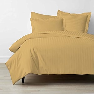 linenwalas 300 tc premium 100 cotton stripes king bedsheet with 2 pillow covers premium hotel bedsheet soft and smooth 100x108 inch grey