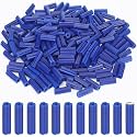 Lineshading 200 Pcs Expanding Plastic Screw Anchors Hole Plastic Anchors for Concrete Tile Cement Bolt Expansion Tube for #10,11,12 Screws, Fix to Wall Drywall or Other Surface (5/16" X 1",Blue)
