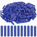 Lineshading 200 Pcs Expanding Plastic Screw Anchors Hole Plastic Anchors for Concrete Tile Cement Bolt Expansion Tube for #10,11,12 Screws, Fix to Wall Drywall or Other Surface(5/16" X 1-1/2",Blue)