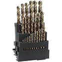 LingGan M35 Cobalt Drill Bit Set, 1-13mm, 25-Piece Assortment for Hard Metals, Stainless Steel, Cast Iron, Copper, Aluminum Exceptional Heat Resistance 5% Cobalt M35 HSS-CO Industrial Straight Shank