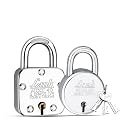 Link Atoot 40mm Lock Buy 1 Get 1 New Round 50mm Lock Free | Double Locking | Steel Body | Hardened Shackle | 5 Brass Levers | Pack of 2 | Made in India