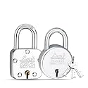 Link® (Atoot 45LSmm Lock Buy 1 Get 1 New Round 50mm Lock Free) | Double Locking | Steel Body | Hardened Shackle | 6 Brass Levers | (Pack of 2) Made in India