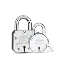 Link® (Atoot 60mm Lock Buy 1 Get 1 New Round 50mm Lock Free) | Double Locking | Steel Body | Hardened Shackle | 8 Brass Levers | (Pack of 2) Made in India
