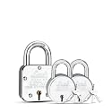 Link® (Atoot 65mm Lock Buy 1 Get 2 New Round 50mm Lock Free) | Double Locking | Steel Body | Hardened Shackle | 9 Brass Levers | (Pack of 3) Made in India