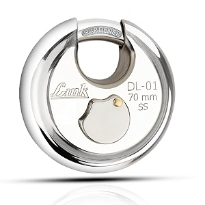 link lock  dl-01 70 mm ss  padlock for doors gates amp lockers  hardened shackle stainless steel body 3 hi-tech silver keys ultra-secure lock