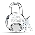 Link Hi-Tech 65mm Round Lock | Stainless Steel Body | Hardened Shackle | 1 Padlock | 3 Iron Keys with Hi-Tech Nickle | 15 Year Warranty