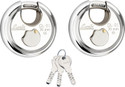 Link Hi-Tech 70mm Round Padlock 2Pcs-Set Combo Padlock (Silver)