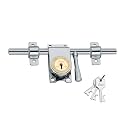 Link Kadi-Tala Rod Lock 11 inches with Brass Levers and Steel Body | 3 Keys | Silver | 5 Year Warranty