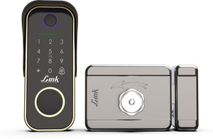 link smart flexi 5-in-1 ip67 waterproof smart rim lock  fingerprint app pin card smart door lock