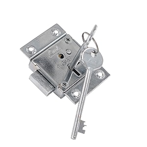 link universal drawer amp cupboard lock 65mm cylinder  6 levers  803  made in india silver