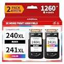 LinkDocs 240XL 241XL Remanufactured Ink Cartridges Replacement for Canon PG-240XL CL-241XL 240 XXL 241 XL Work for MG3620 MG3600 MG3220 MG3222 MG2120 TS5120 MX472 Printer (2 Pack, Black &amp; Tri-Color)