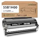 LinkDocs 55B1H00 High Yield Toner Cartridge Replacement for Lexmark 55B1H00 55B1000 55B1X00 Work for Lexmark MS331 MS431 MX331 MX431 Laser Printer 15000 Pages 1 Pack