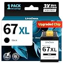 LinkDocs 67 Black Ink Cartridge Remanufactured Replacement for HP Ink 67 67XL (Black,1-Pack)