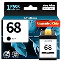 LinkDocs 68 Black Ink Cartridges Remanufactured Replacement for HP 68 Ink 68 XL 68e Compatible with HP Envy 6100e 6500e Series Printers 6152e 6165e 6558e 6552e (1 Black)