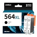 LinkDocs Compatible Ink Cartridge Replacement for HP 564XL 564 XL Ink Cartridge for use in DeskJet 3520 3522 Officejet 4620 Photosmart 5520 6510 7520 7525 Printer (2 Pack, Black)