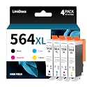 LinkDocs Compatible with Ink Cartridges Replacement for HP 564XL Used with HP Photosmart 5520 5525 6520 7520 5510 6510 7510 7525, Premium C309G Printers (Black, Cyan, Magenta, Yellow, 4 Pack)