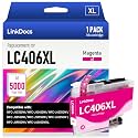 LinkDocs LC406XL Magenta Compatible Ink Cartridges Replacement for Brother LC406 LC406XL M to use with Brother MFC-J4535DW MFC-J4345DW MFC-J4335DW MFC-J5855DW MFC-J5955DW MFC-J6555DW Printer