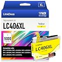 LinkDocs LC406XL Yellow Compatible Ink Cartridges Replacement for Brother LC406 LC406XL Y to use with Brother MFC-J4535DW MFC-J4345DW MFC-J4335DW MFC-J5855DW MFC-J5955DW MFC-J6555DW Printer