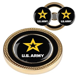 linkswalker us army - challenge coin  2 golf ball markers
