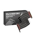 LINKUP PCIE 5.0 Riser Cable | (Open Box) | for Vertical GPU Mount | Right Angle | Graphics Card GPU Ready | Usable with PCIe 4.0 &amp; RX 9070/ RTX5090 | 60cm (Total Length: 64cm)
