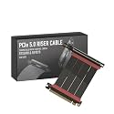 LINKUP PCIE 5.0 Riser Cable | (Open Box) | for Vertical GPU Mount | Right Angle | Graphics Card GPU Ready | Usable with PCIe 4.0 & RX 9070/ RTX5090 | 10cm (Total Length: 14cm)