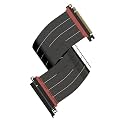 LINKUP PCIE 5.0 Riser Cable | (Used) | for Vertical GPU Mount | Straight | Graphics Card GPU Ready | Usable with PCIe 4.0 &amp; RX9070/ RTX5090 | 50cm (Total Length: 54cm)