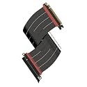 LINKUP PCIE 5.0 Riser Cable | (Used) | for Vertical GPU Mount | Straight | Graphics Card GPU Ready | Usable with PCIe 4.0 &amp; RX9070/ RTX5090 | 40cm (Total Length: 44cm)