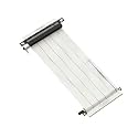 LINKUP - Ultra PCIe 4.0 X16 Riser Cable [RTX4090 RX6950XT x570 B550 Z690 Tested] Shielded High-Speed Vertical Mount Gaming PCI Express Gen4┃Dual Reverse Connectors (18cm / 7") Designed for ITX┃White