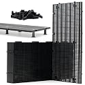 LINLAN 6 Pieces High-Density Aquarium Grid Plastic with 36 Brackets, Fish Tank Divider, Egg Crate for DIY Filtration and Bottom Protection in Aquascaping