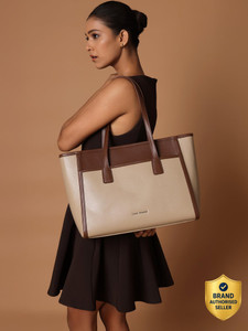 LINO PERROS Beige Tote Beige Tote Bag