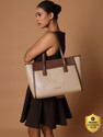 LINO PERROS Beige Tote Beige Tote Bag