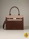 LINO PERROS Brown Satchel Monroe Sable
