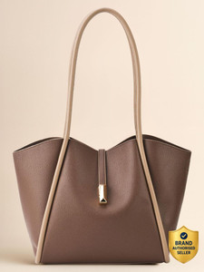 LINO PERROS Brown Tote Avril Elegant Everyday