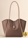 LINO PERROS Brown Tote Avril Elegant Everyday
