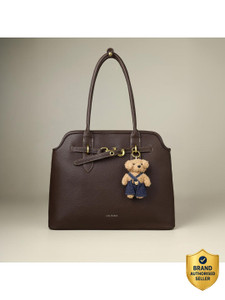 LINO PERROS Brown Tote Avril Ivory