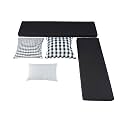 Linon Harris Black 2 Piece Nook Cushion Set with 3 Coordinating Accent Pillows by Linon - Only Fits Harris Nook Collection