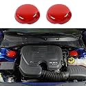 Linskip ABS Car Engine Compartment Suspension Cover Decoration Trim Interior Accessories 2Pcs for Challenger/Charger 2009-2022（Carbon Fiber）