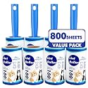 800 Sheets Lint Rollers for Pet Hair Extra Sticky, 4 Handles, 8 Rollers